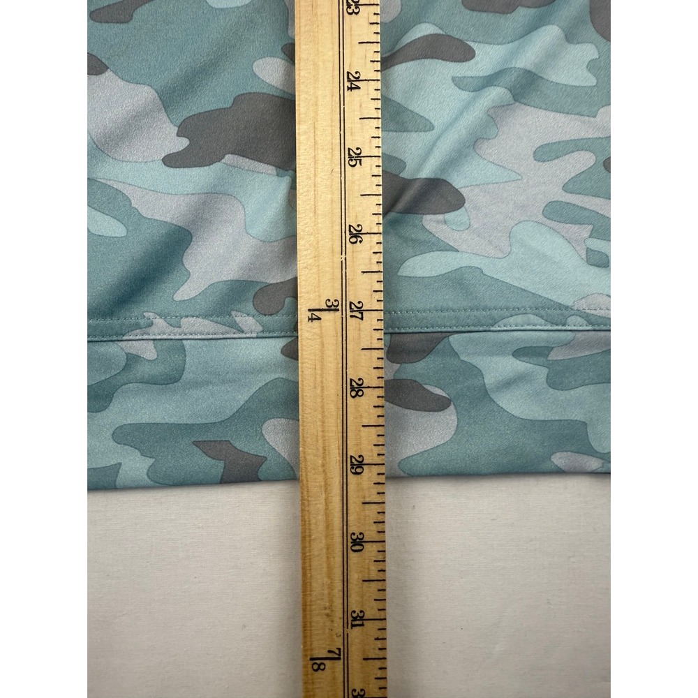 johnnie-O 1/4 Zip Pullover Large Blue Camo Performance Stretch Mock Neck DJJ - Picture 5 of 6